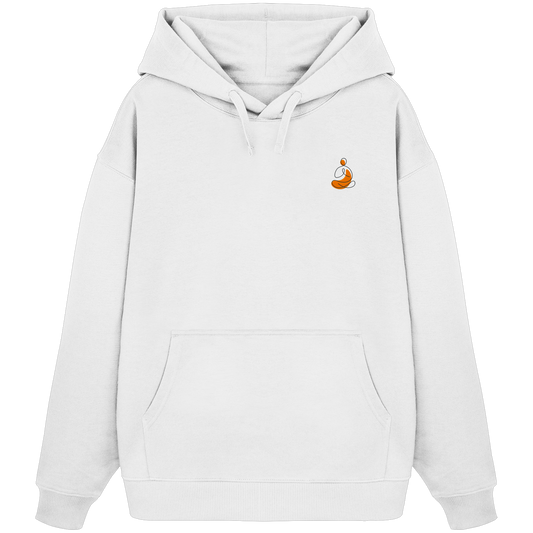 Organic Oversize Hoodie - Yoga gestickt (orange)