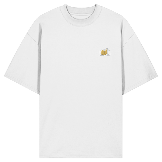 Organic Oversize Shirt - Buch gestickt (beige)