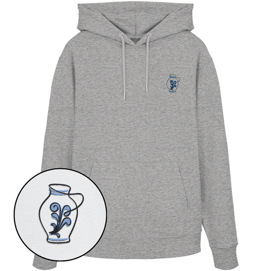 Organic Hoodie - Bembel gestickt (blau)