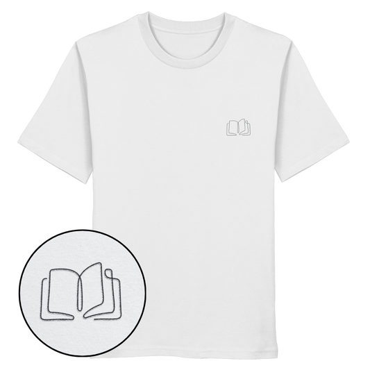 Organic Shirt - Buch gestickt