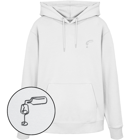 Organic Hoodie - Wein gestickt
