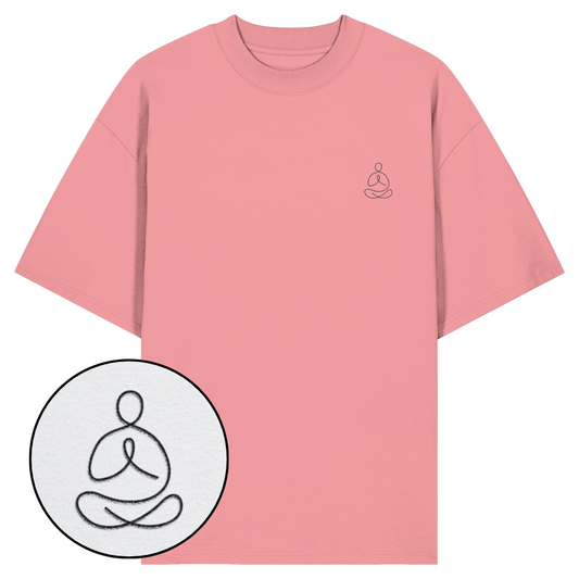 Organic Oversize Shirt - Yoga gestickt
