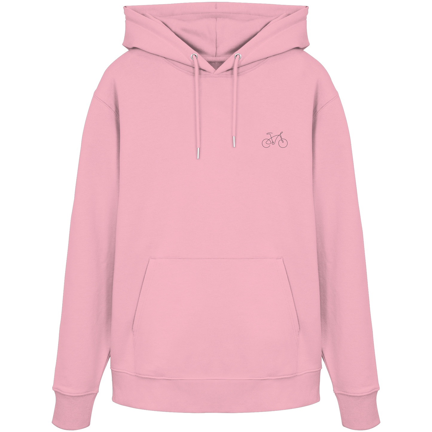 Organic Hoodie - Fahrrad gestickt