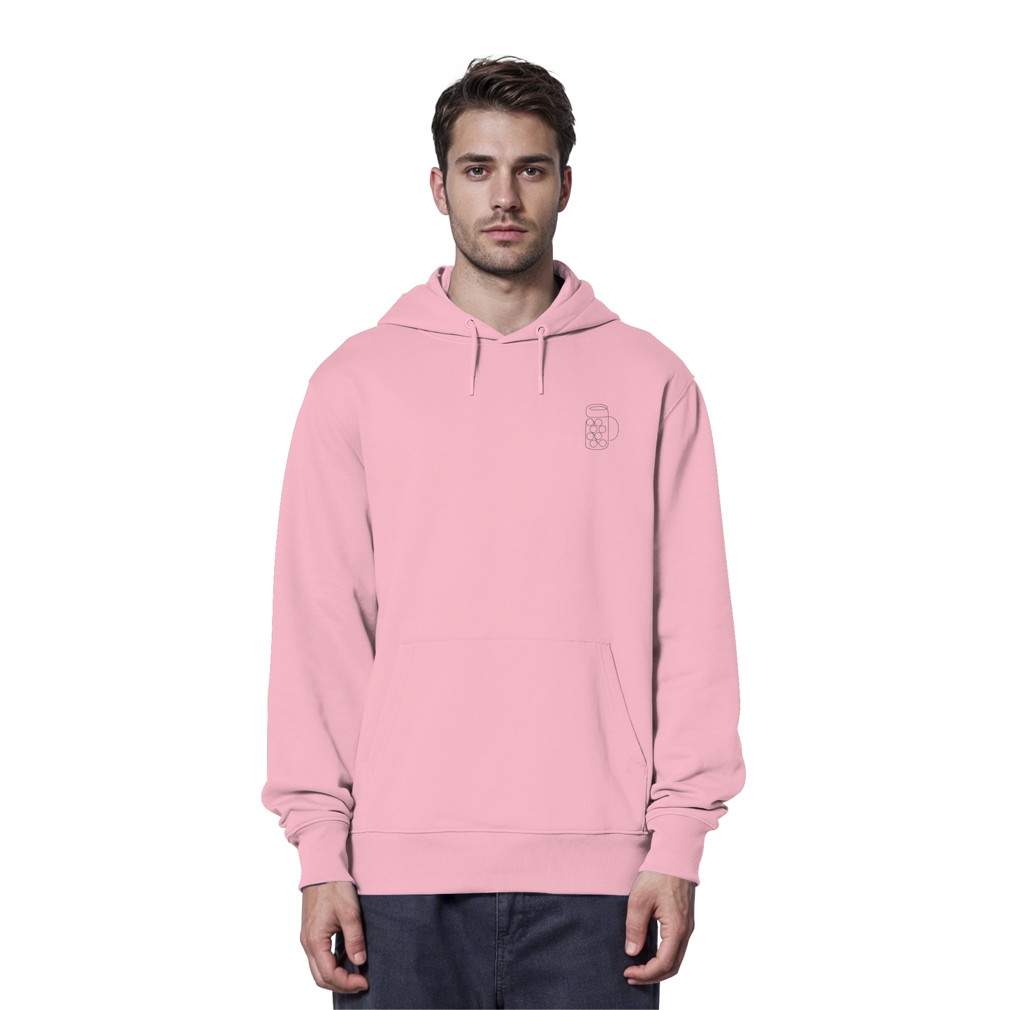 Organic Hoodie - Maßkrug gestickt