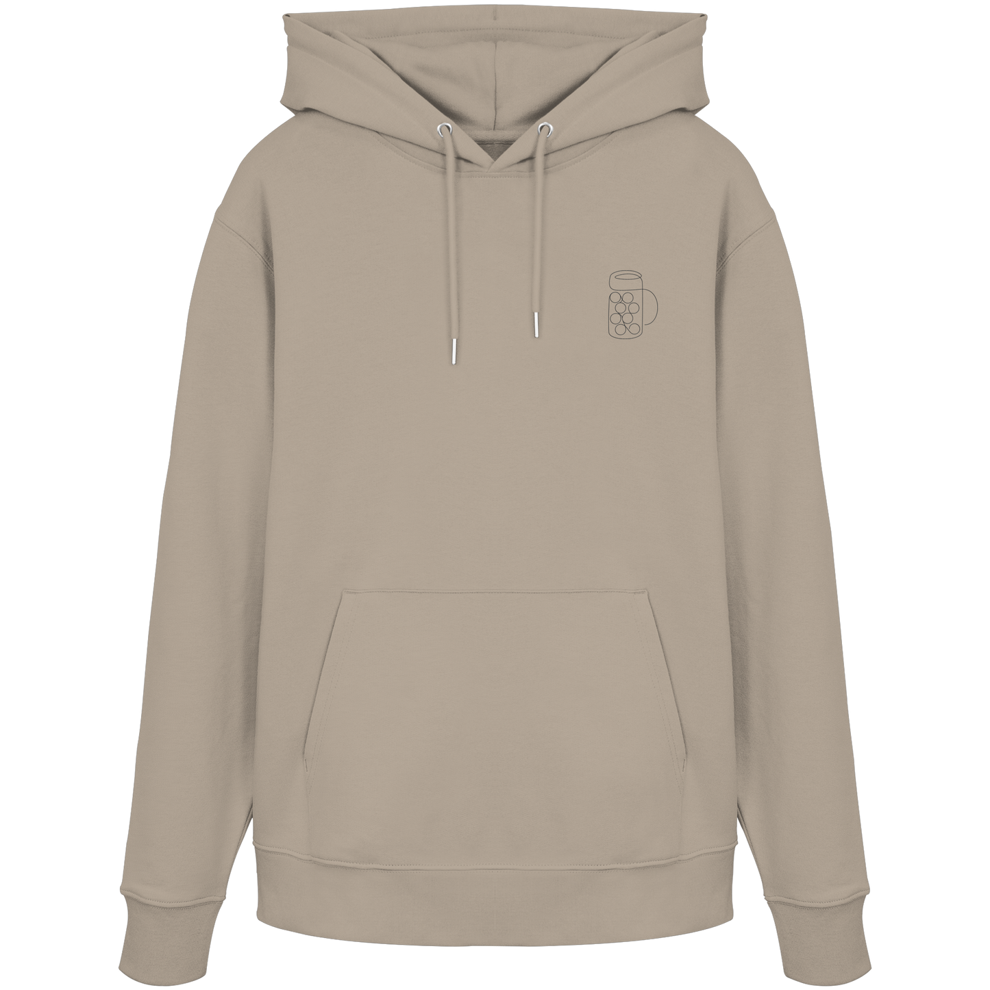 Organic Hoodie - Maßkrug gestickt