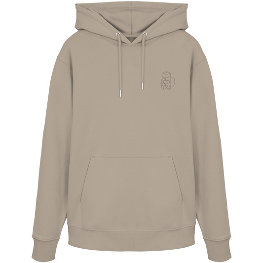 Organic Hoodie - Maßkrug gestickt
