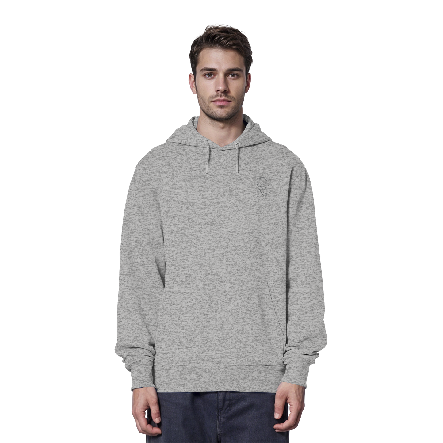 Organic Hoodie - Maßkrug gestickt