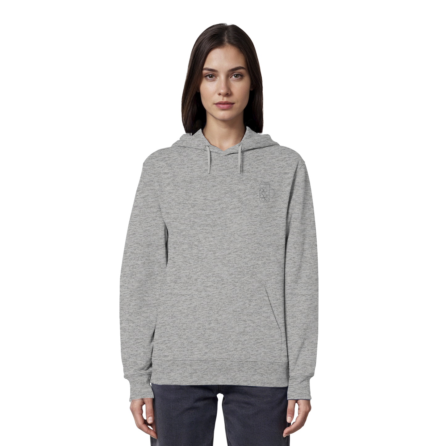 Organic Hoodie - Maßkrug gestickt