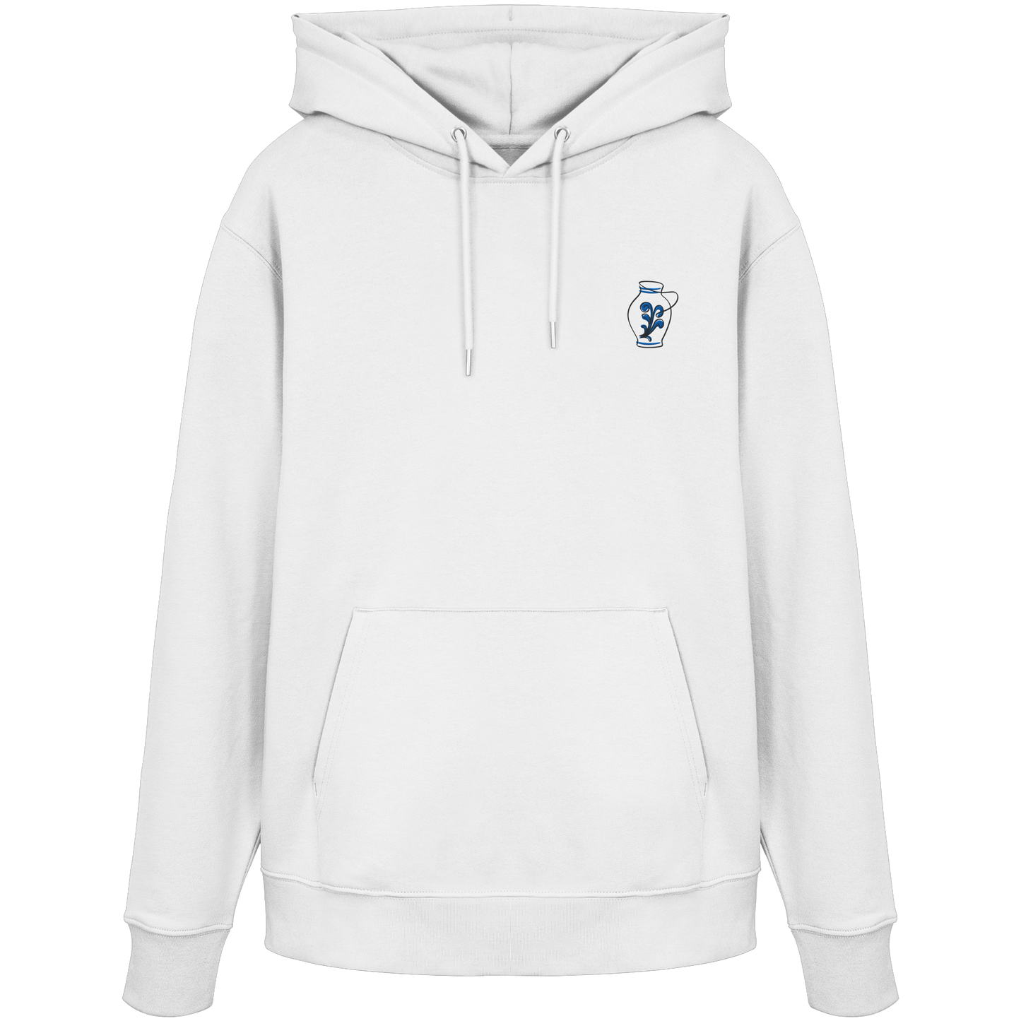Organic Hoodie - Bembel gestickt (blau)