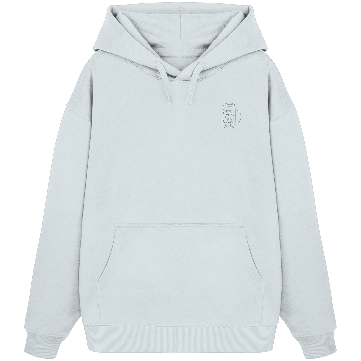 Organic Oversize Hoodie - Maßkrug gestickt