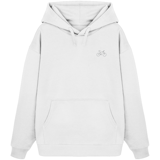 Organic Oversize Hoodie - Fahrrad gestickt
