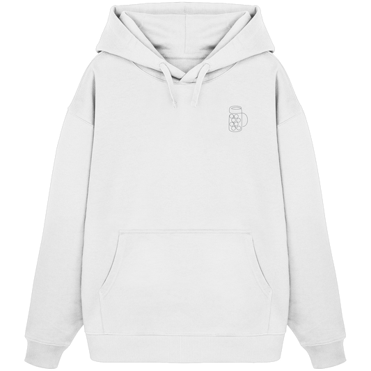 Organic Oversize Hoodie - Maßkrug gestickt