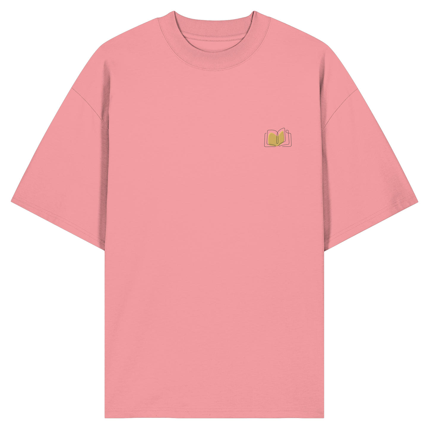 Organic Oversize Shirt - Buch gestickt (beige)