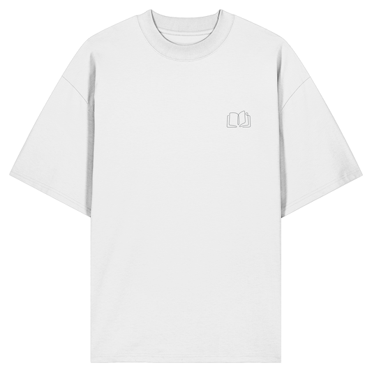 Organic Oversize Shirt - Buch gestickt