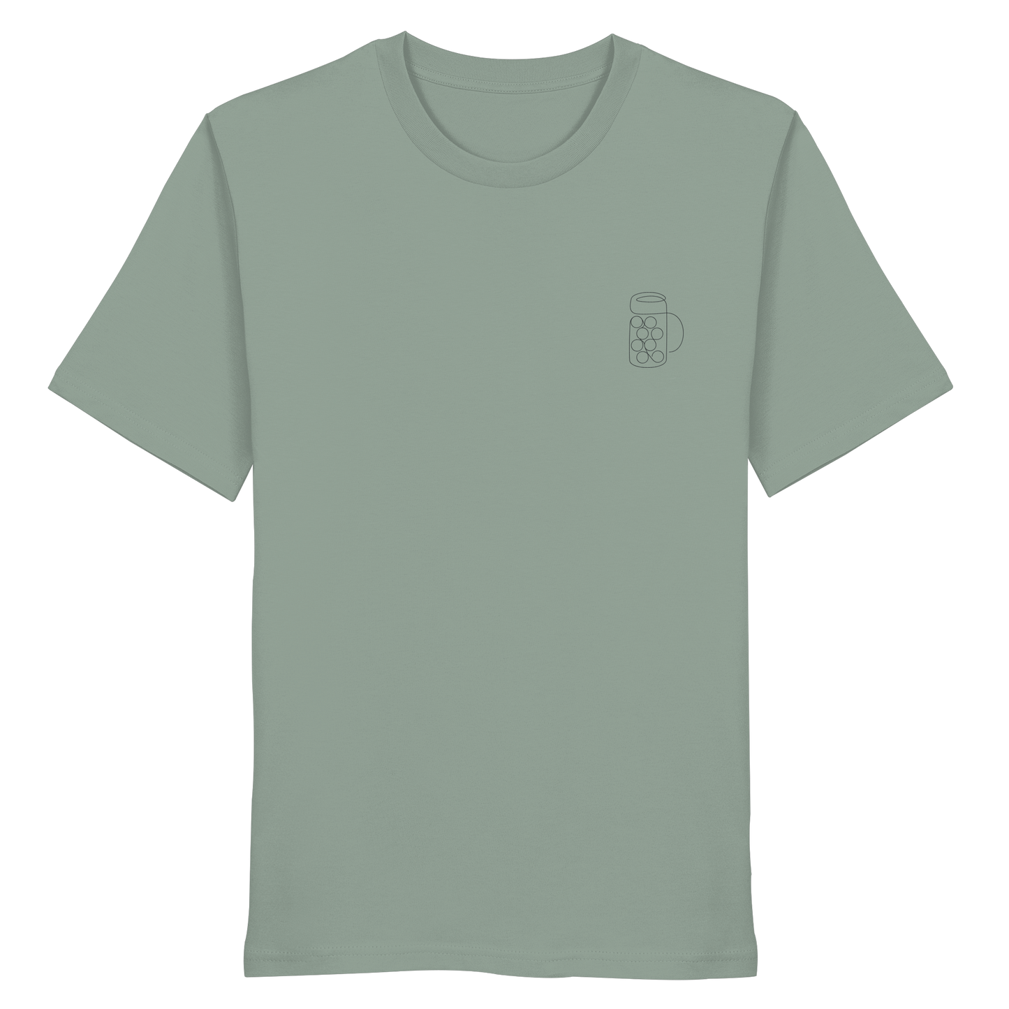 Organic Shirt - Maßkrug gestickt