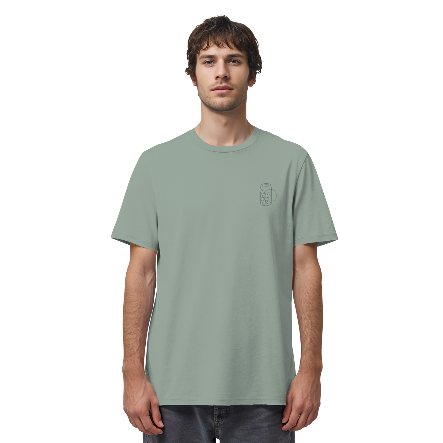 Organic Shirt - Maßkrug gestickt