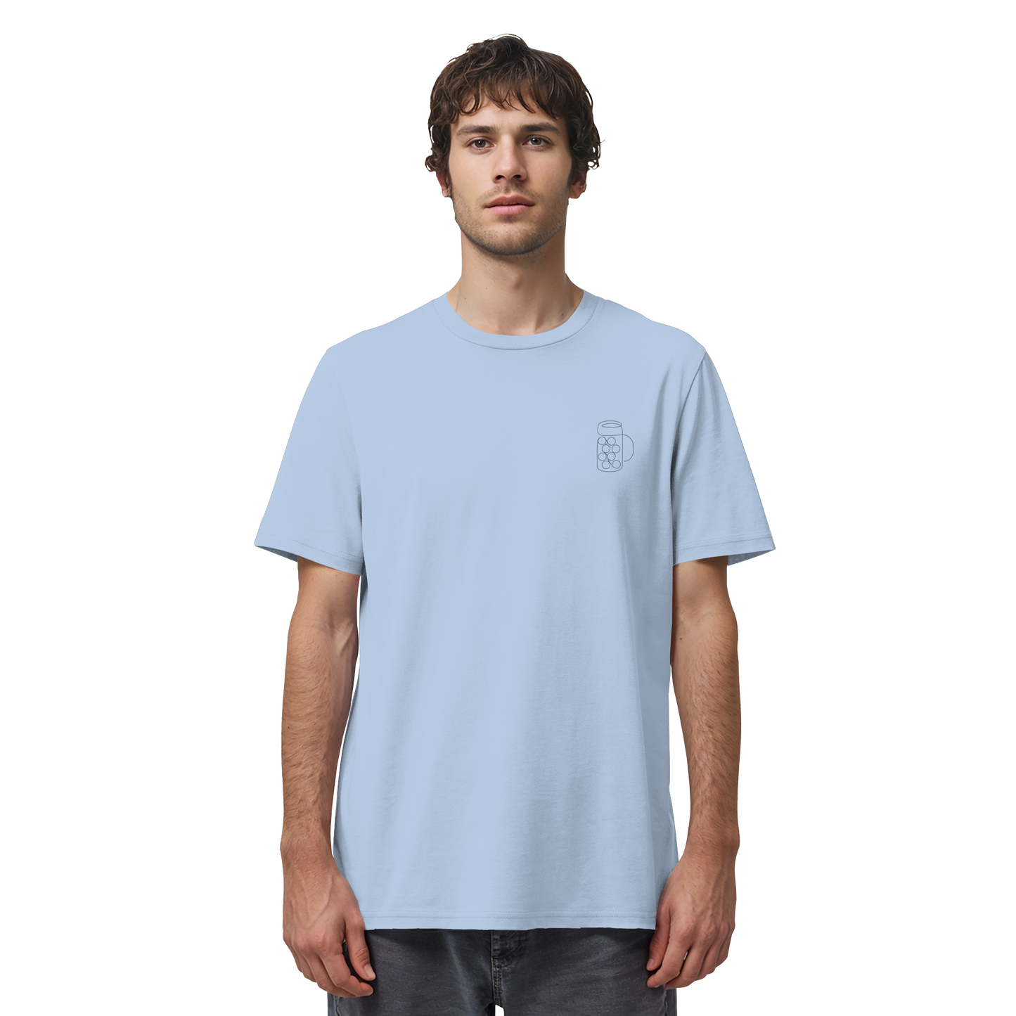 Organic Shirt - Maßkrug gestickt