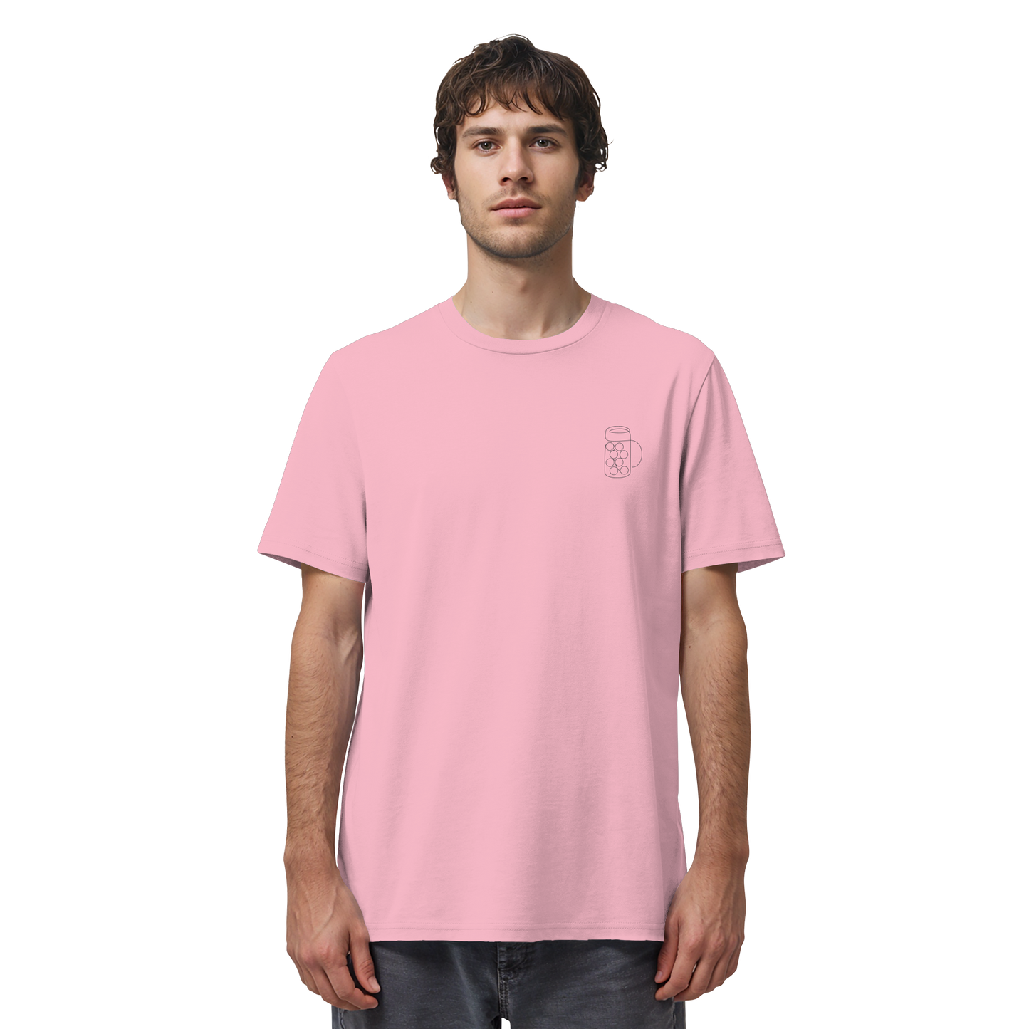 Organic Shirt - Maßkrug gestickt