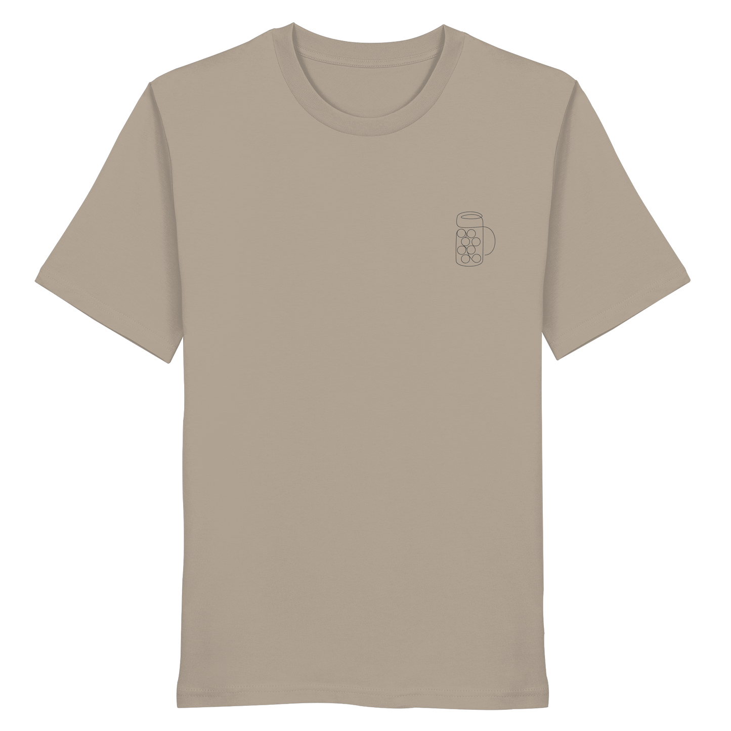 Organic Shirt - Maßkrug gestickt