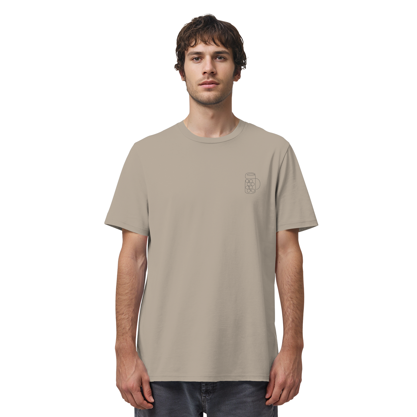 Organic Shirt - Maßkrug gestickt