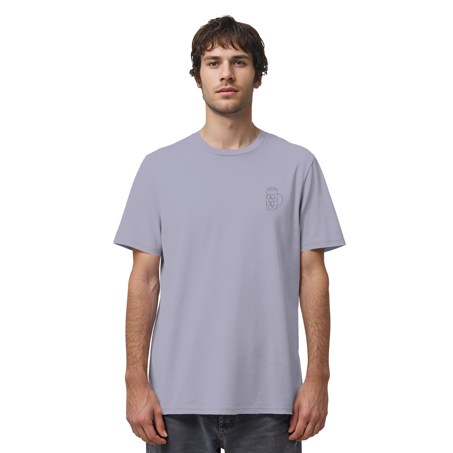Organic Shirt - Maßkrug gestickt