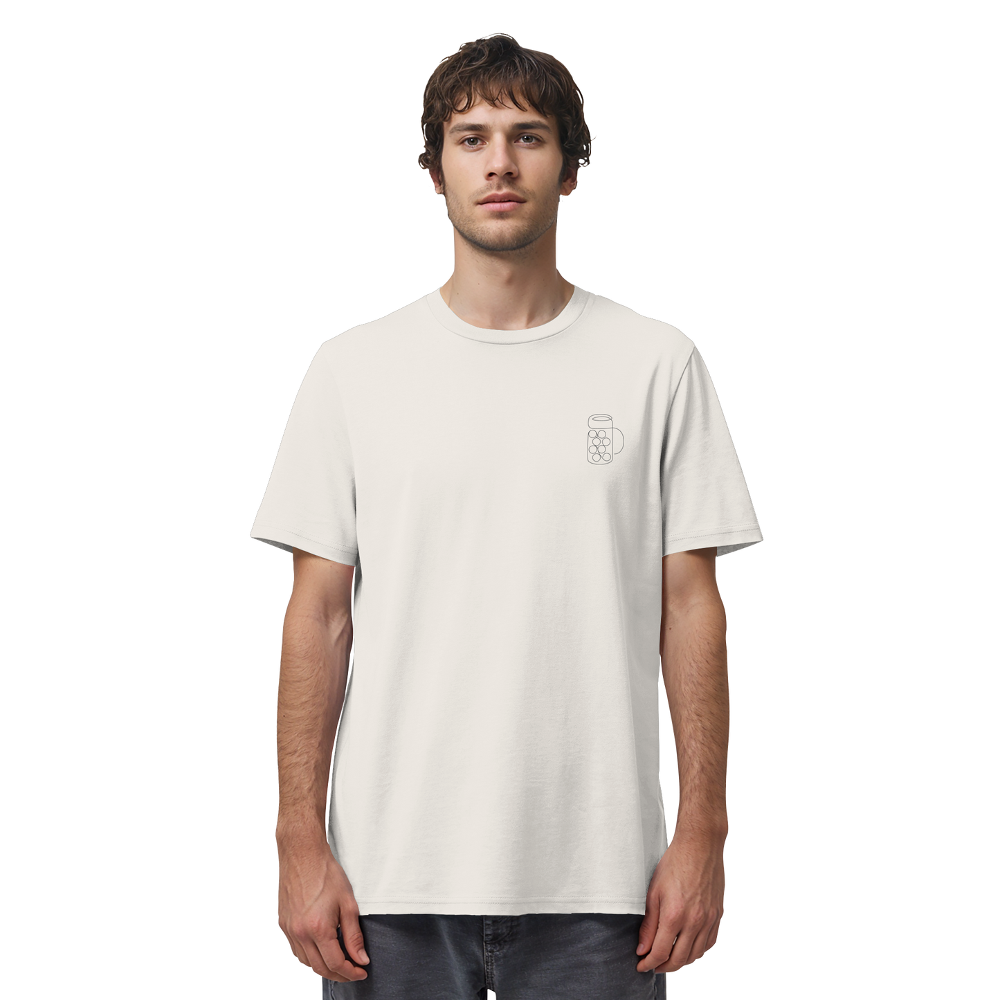 Organic Shirt - Maßkrug gestickt