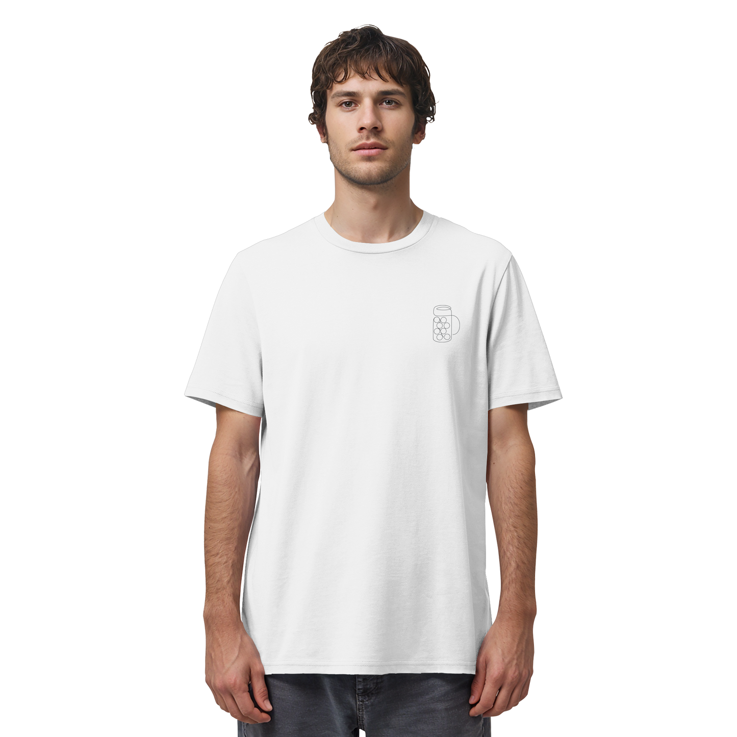 Organic Shirt - Maßkrug gestickt